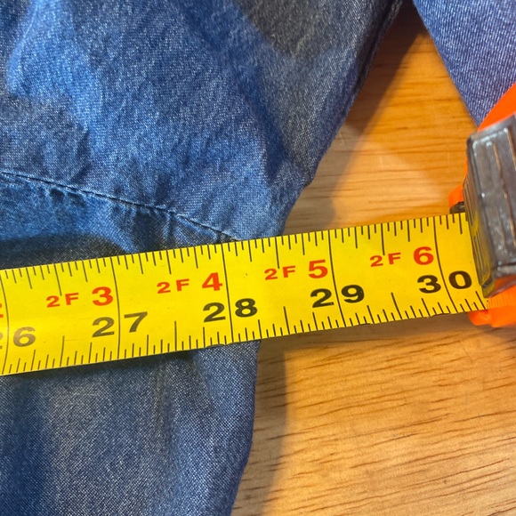 Ashley Stewart Denim Button-Up Shirt - Picture 9 of 10